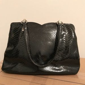 Vintage Dofan genuine leather faux reptile purse